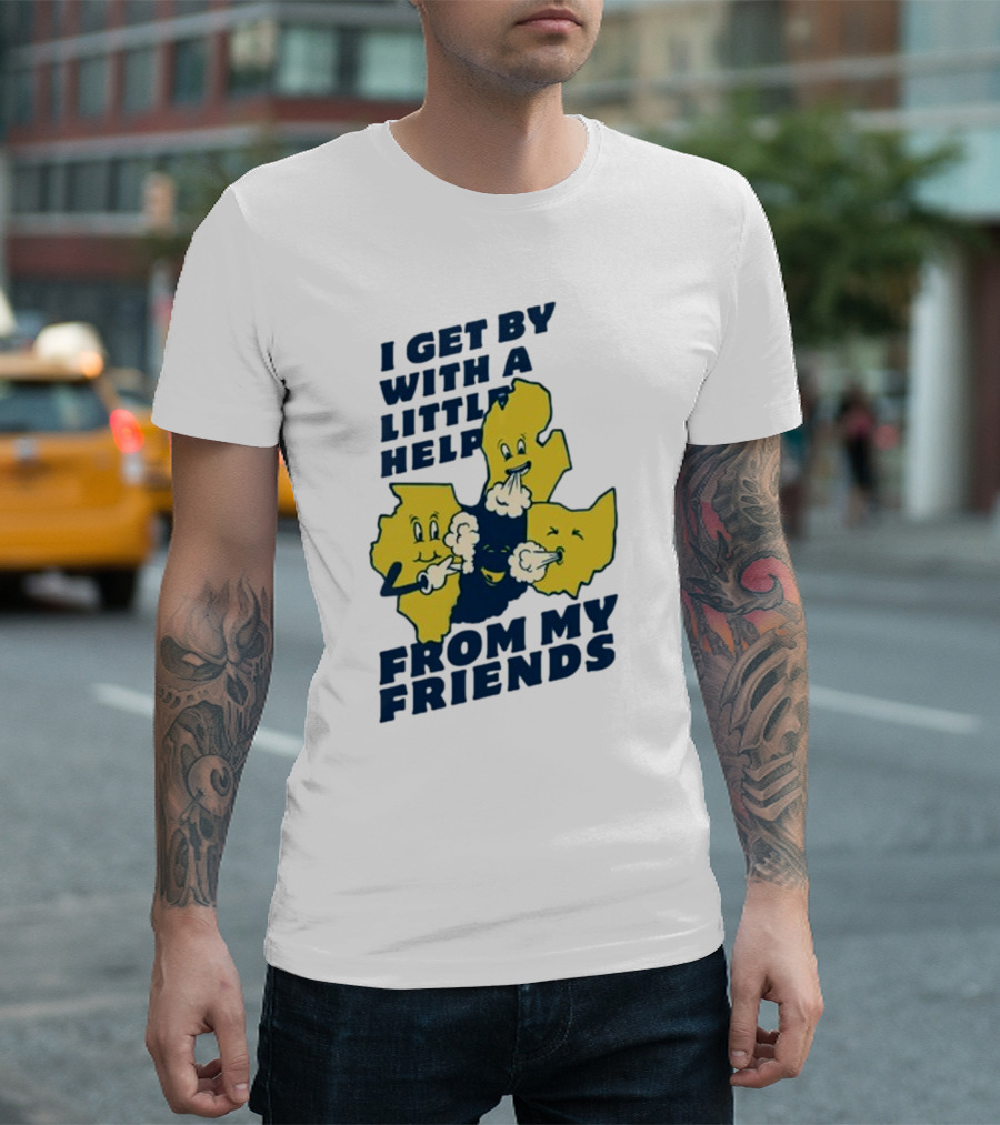 Thicc Van Exel I Get By With A Little Help From My Friends State Characters T-Shirt