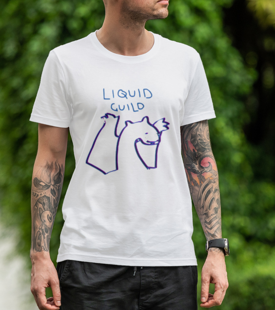 Liquid Guild Playful Creature Outline T-Shirt