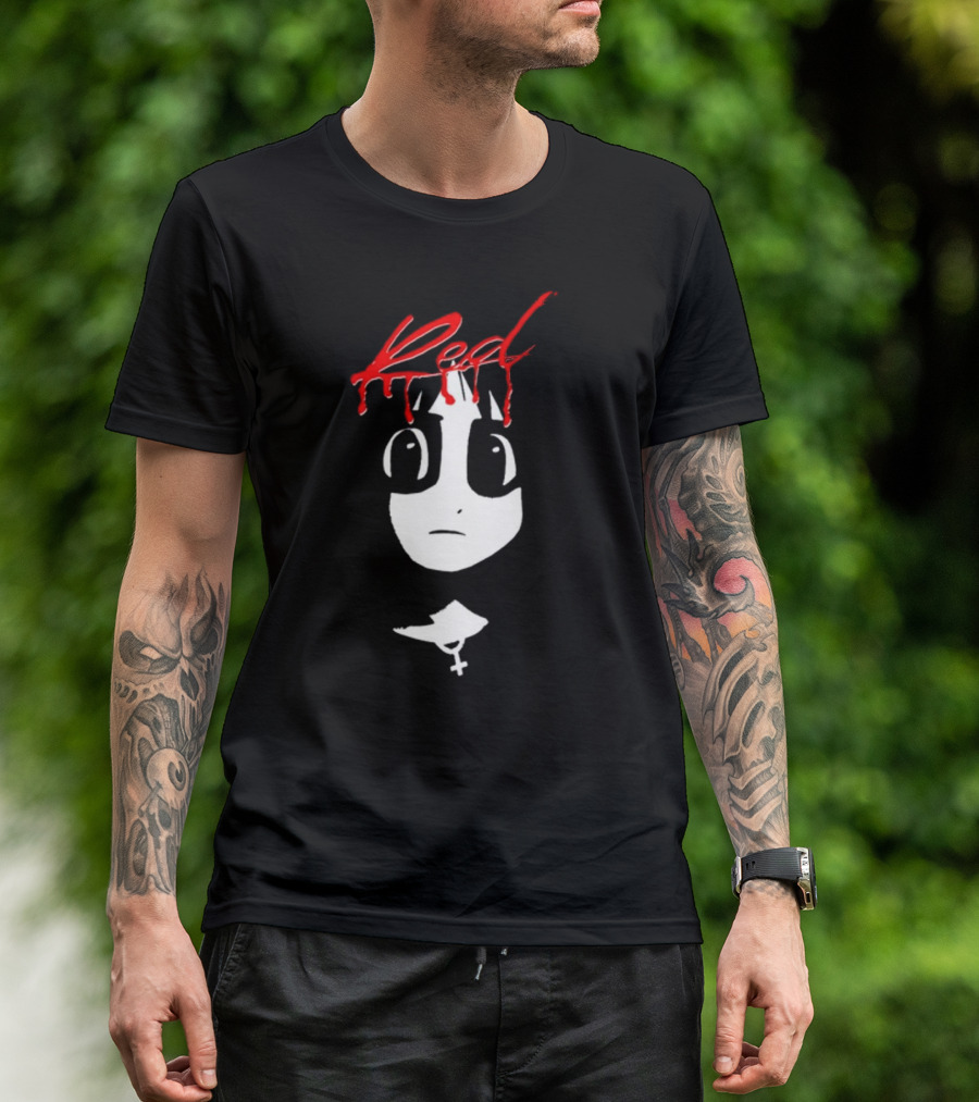 Red Volume One Number One 915 Manga Style Grunge T-Shirt