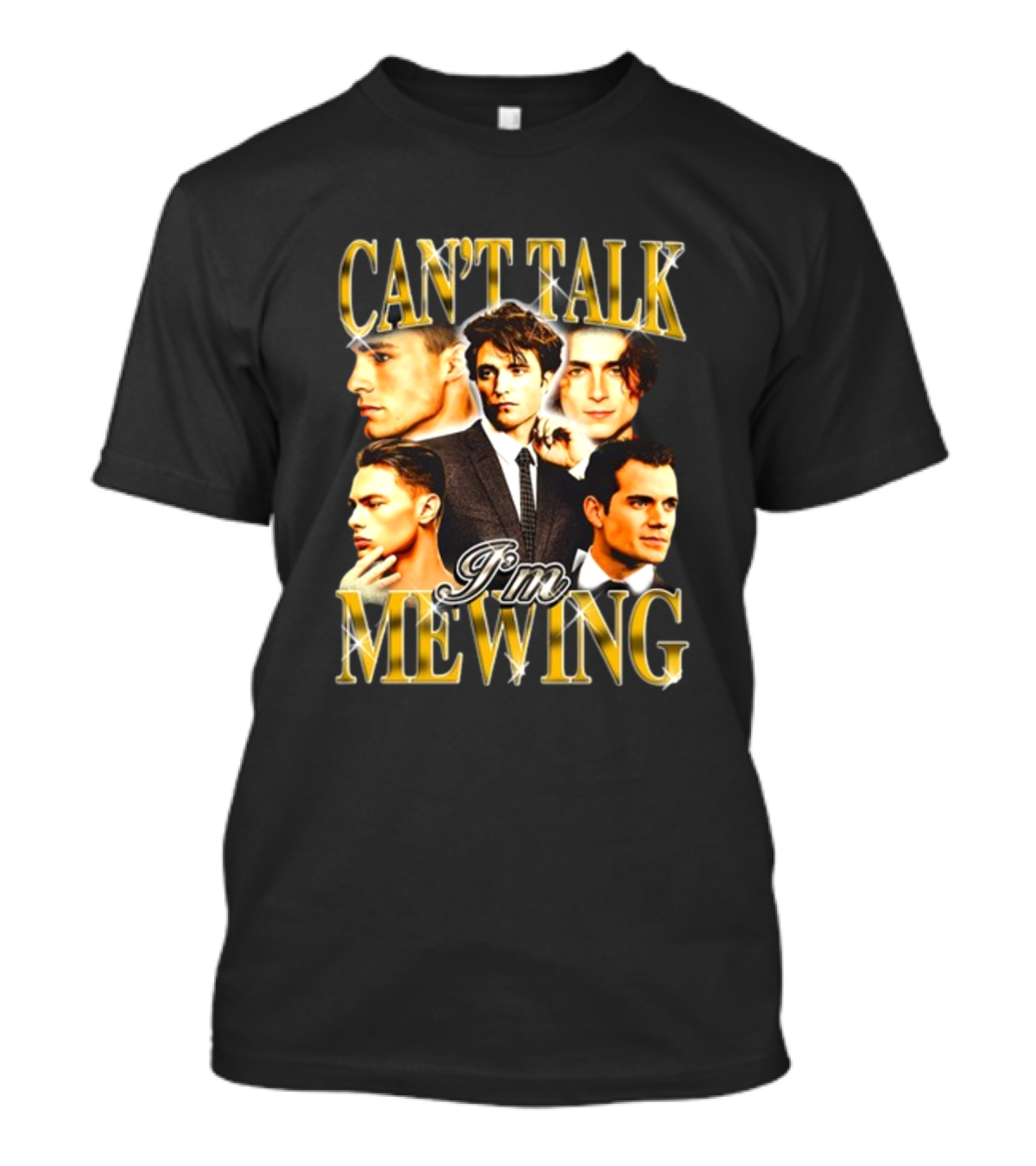 Can't Talk I'm Mewing Male Icons T-Shirt