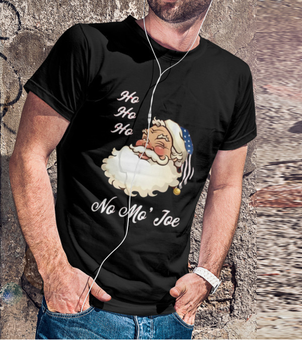 Ho Ho Ho No Mo’ Joe Patriotic Santa Hat Winking Santa T-Shirt
