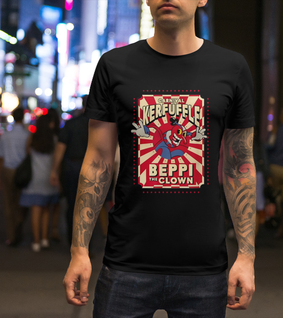 Carnival Kerfuffle Beppi The Clown Vintage Cuphead T-Shirt