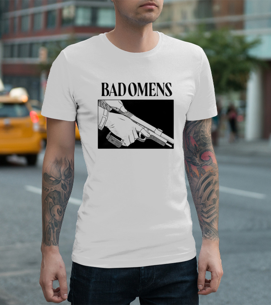 Bad Omens What's The Difference Between A God And Gun Hands Holding Gun T-Shirt