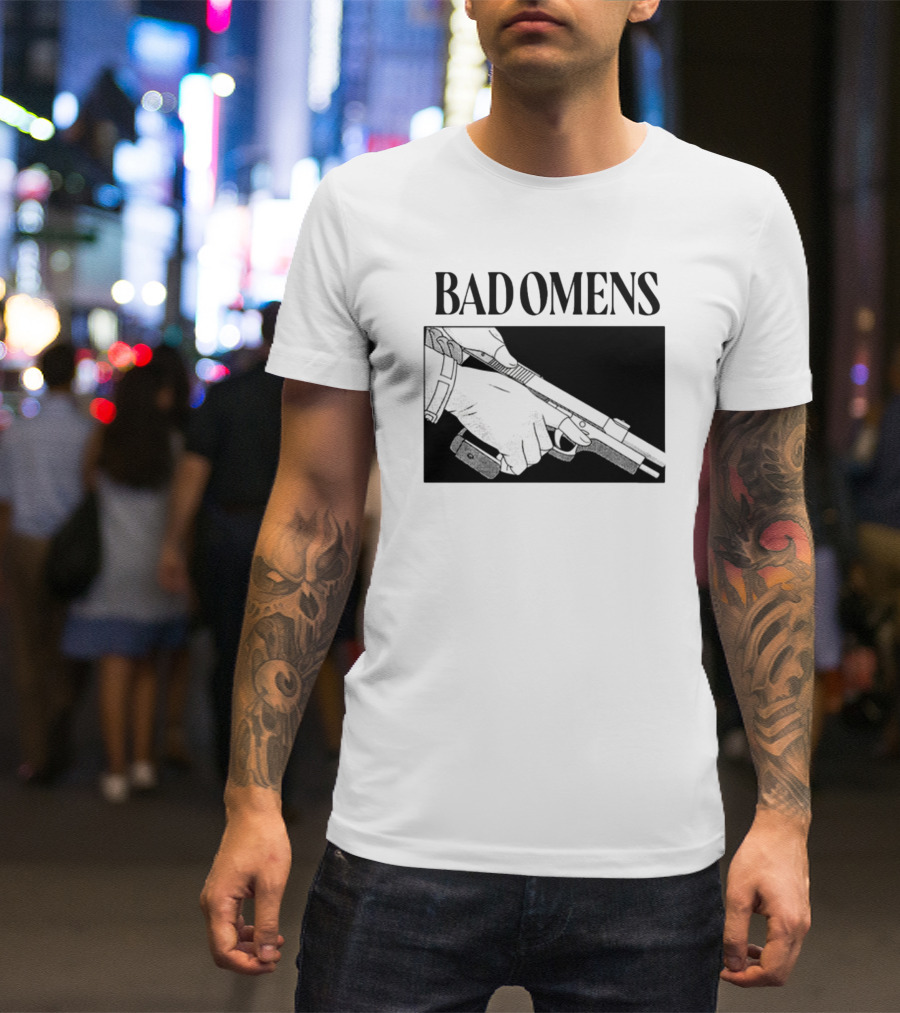 Bad Omens What's The Difference Between A God And Gun Hands Holding Gun T-Shirt