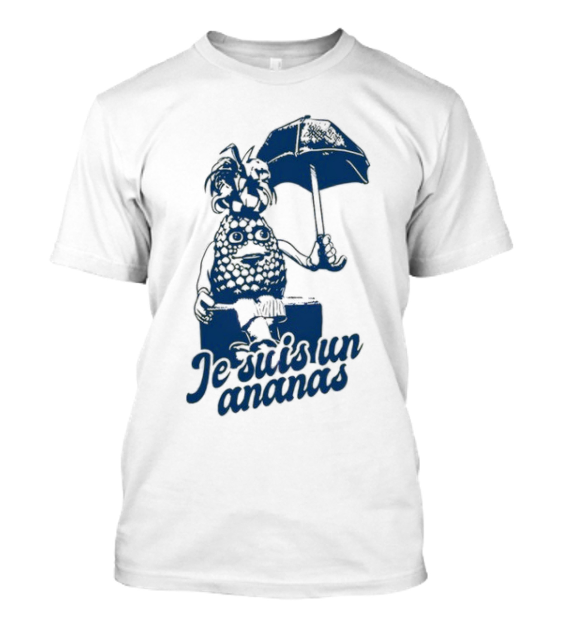 Retrokid Je Suis Un Ananas Pineapple Character With Umbrella T-Shirt