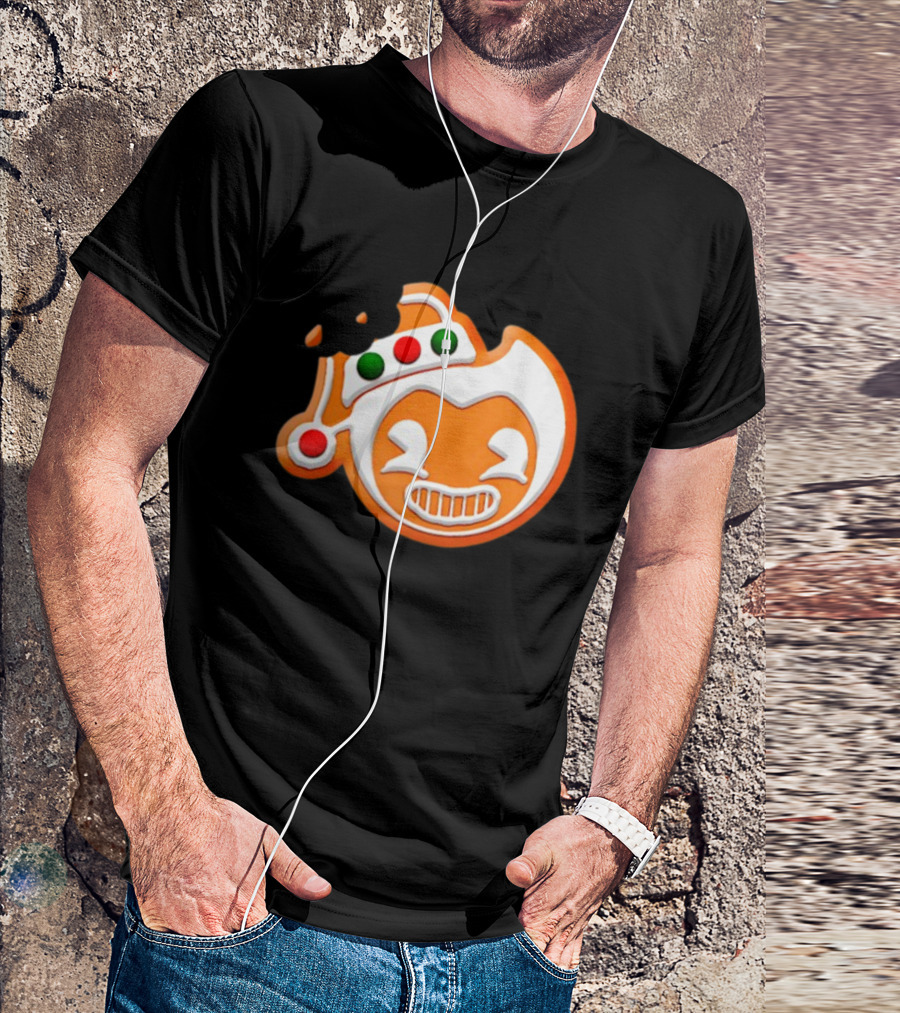 Bendy Gingerbread Christmas Cookie Bite T-Shirt