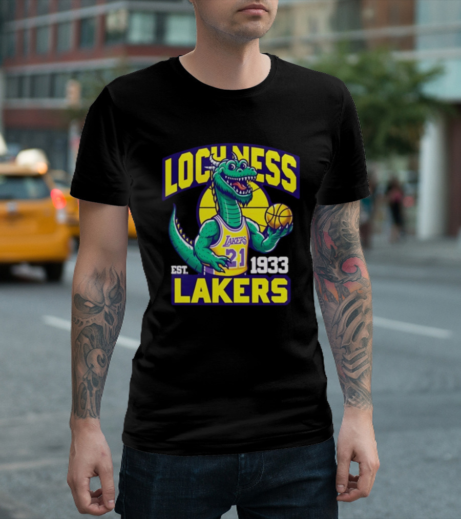 Loch Ness Lakers Basketball Dinosaur Est 1933 T-Shirt