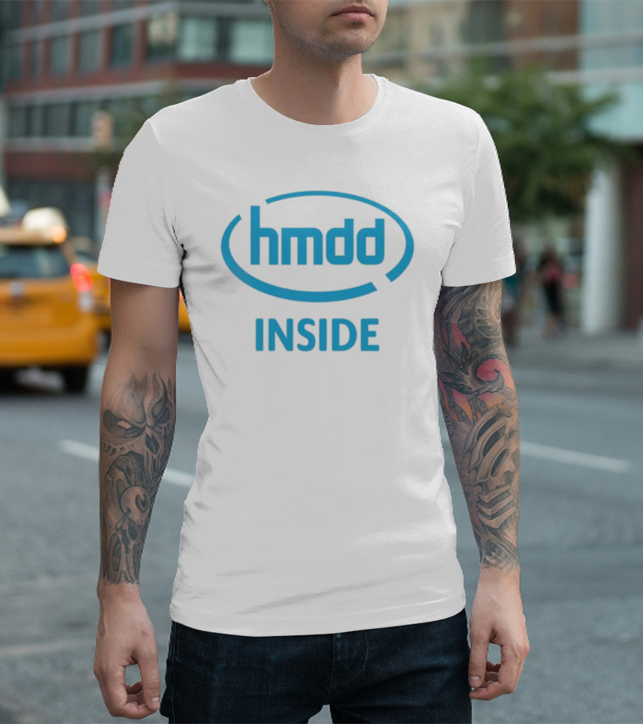Hmdd Inside Logo Parody Dantebowe Wearing T-Shirt