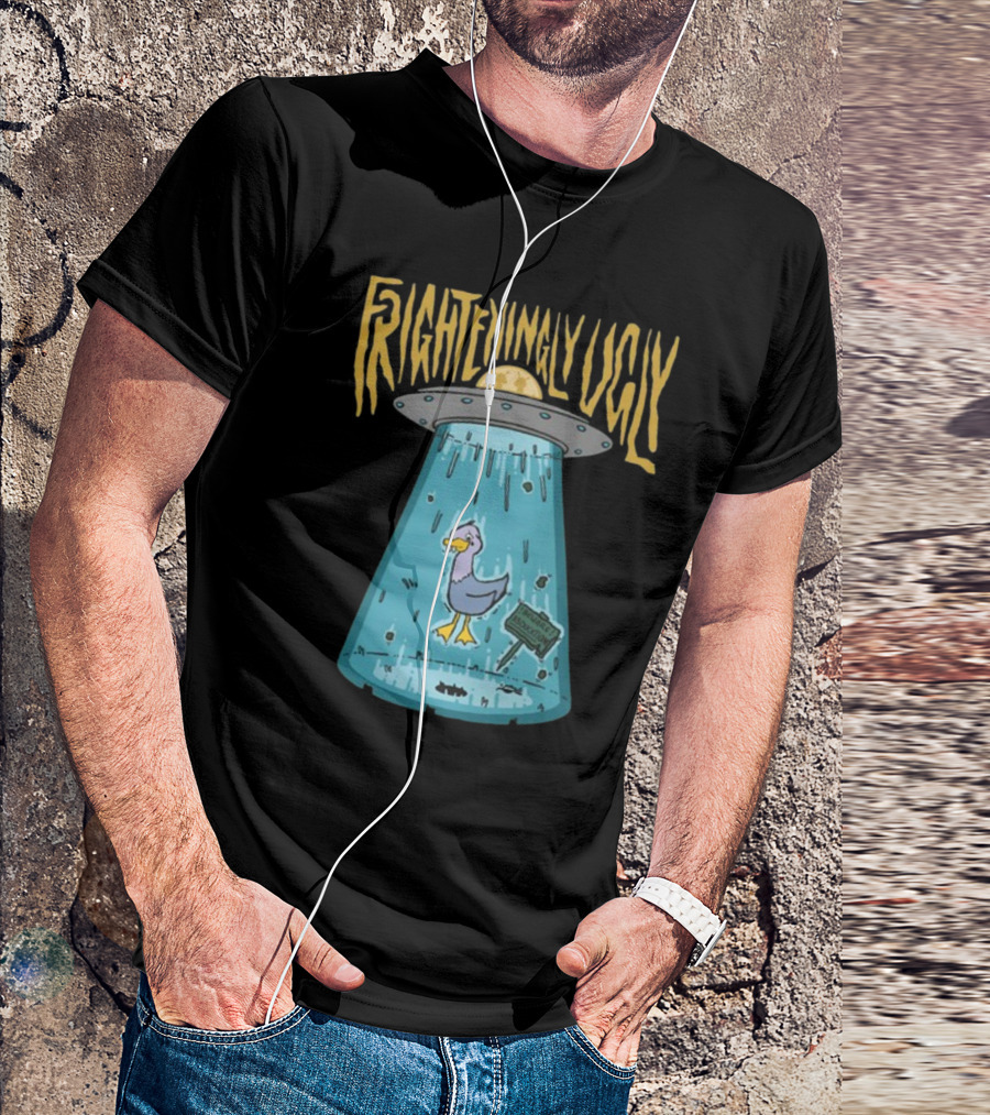Foyesade Oluokun Frighteningly Ugly UFO Chicken Abduction T-Shirt