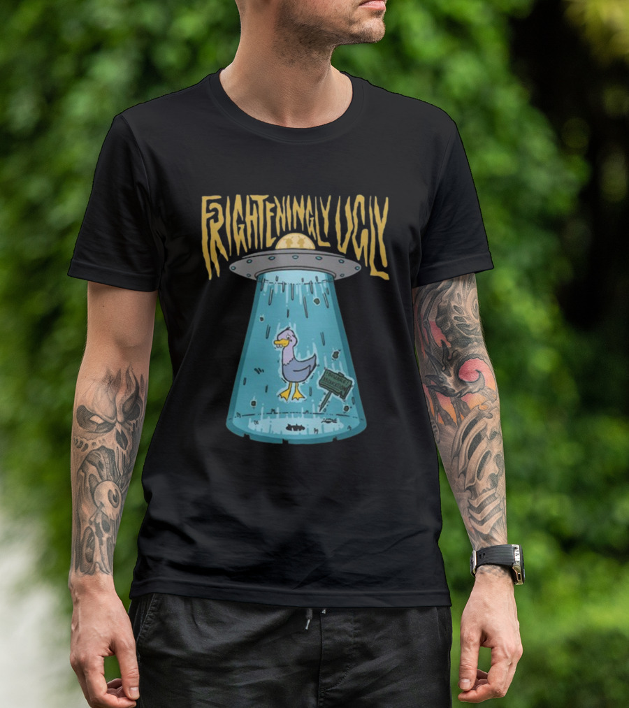 Foyesade Oluokun Frighteningly Ugly UFO Chicken Abduction T-Shirt