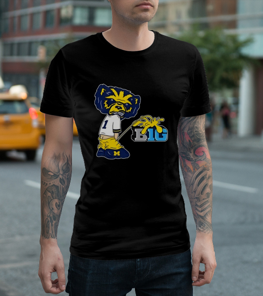 MI Big 10 Wolverine Parody Mascot T-Shirt