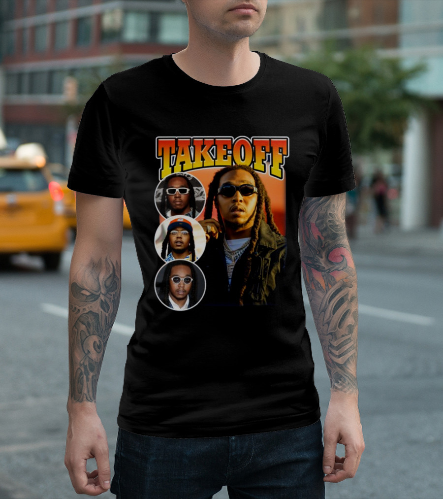 Takeoff Migos Rapper Tribute Collage T-Shirt