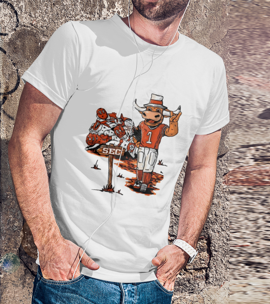 Longhorn Mascot SEC Conference Champs Drawing T-Shirt