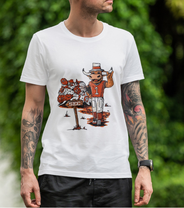 Longhorn Mascot SEC Conference Champs Drawing T-Shirt