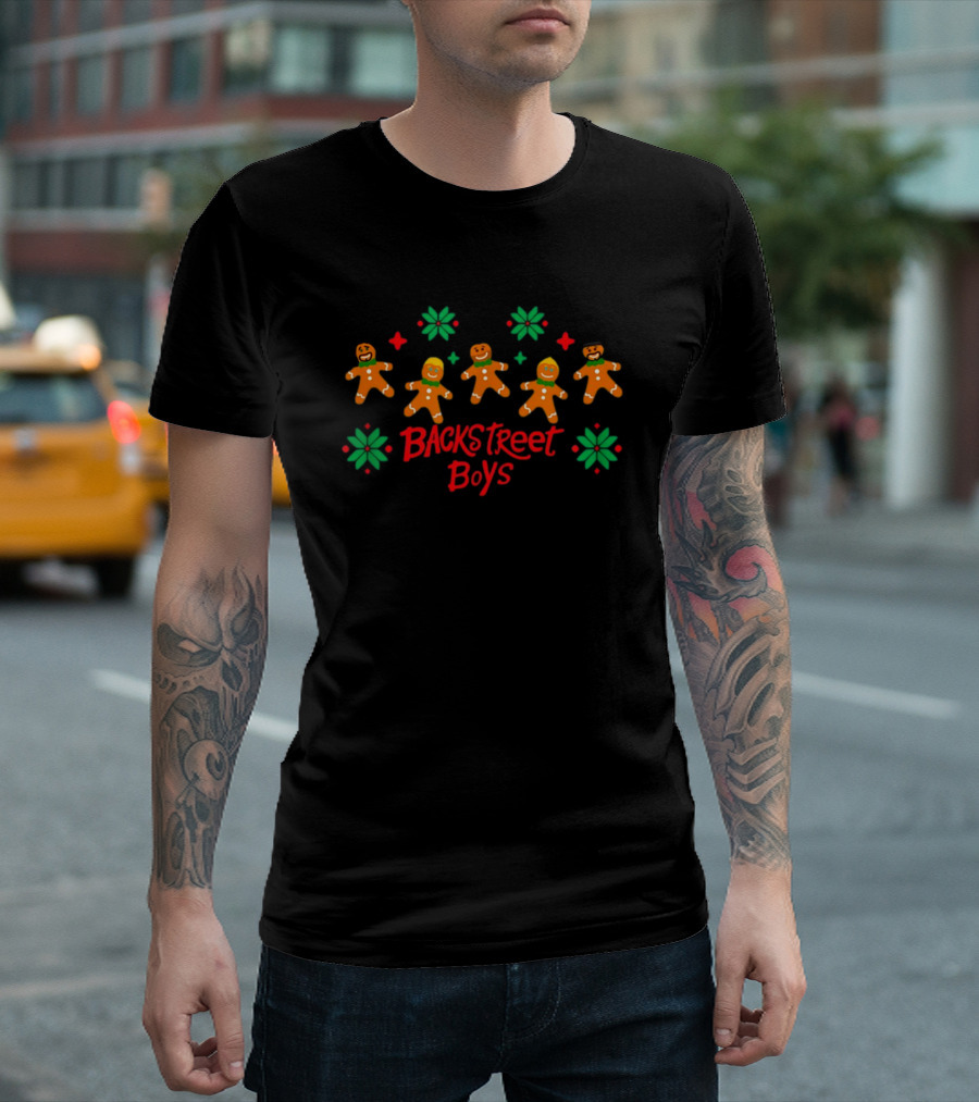 Backstreet Boys BSB X-Mas Gingerbread Cookie Holiday T-Shirt