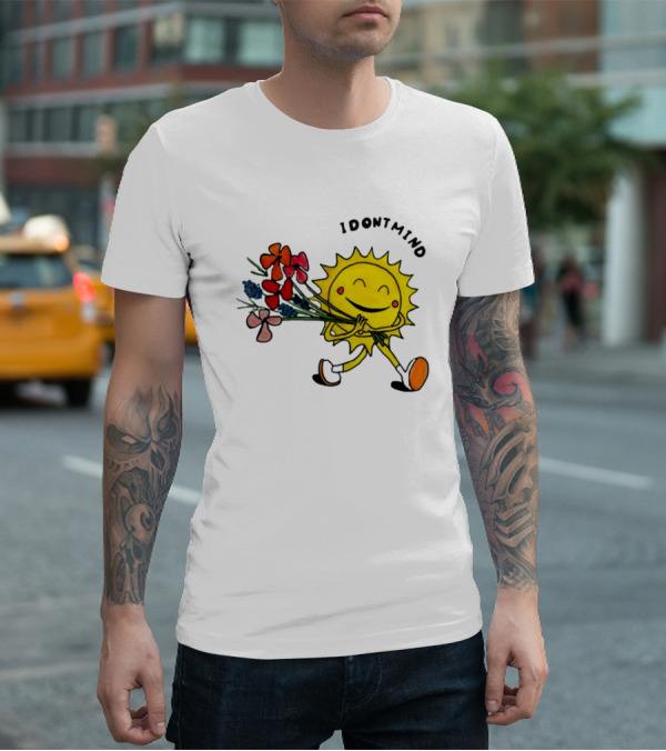 Idontmind Sunshine Carrying Colorful Flowers T-Shirt
