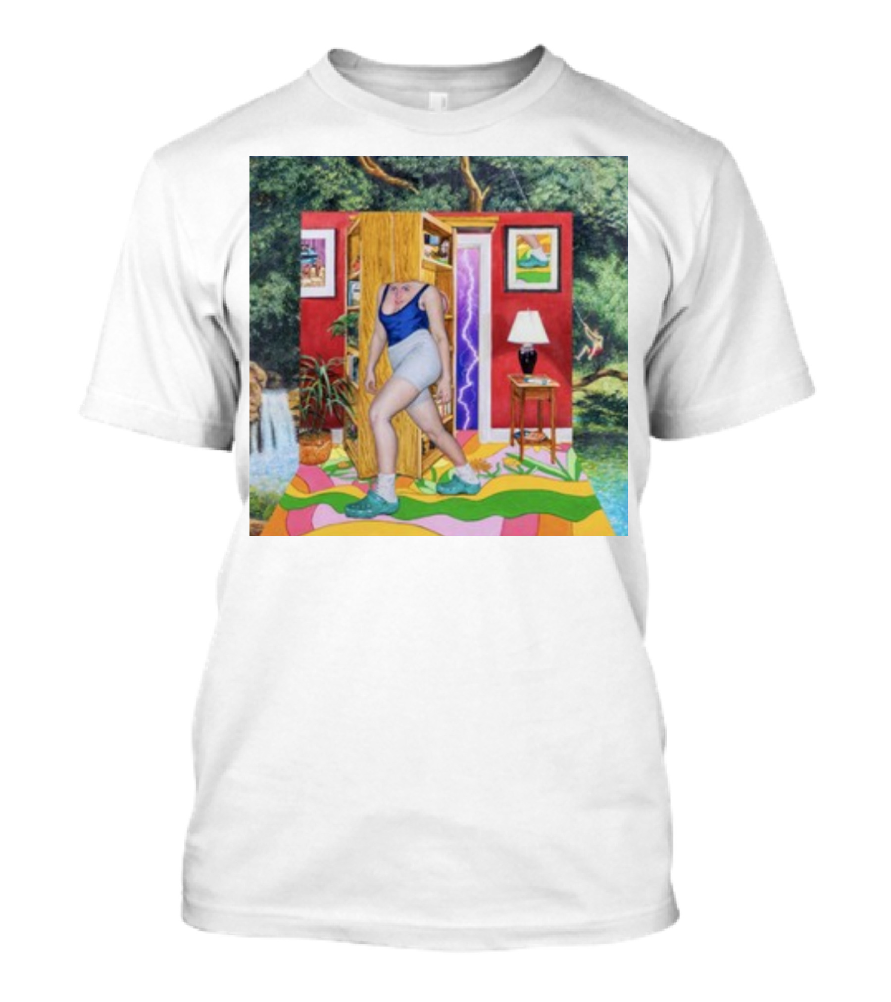 Light Moving Time Surreal Tropical Interior Scene T-Shirt