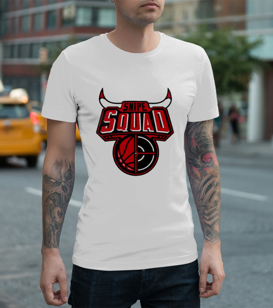 Snipe Squad Bulls Basketball Target T-Shirt