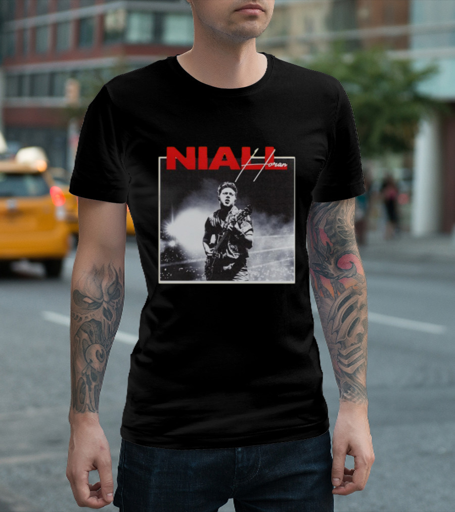 Niall Horan Black and White Concert Performance T-Shirt