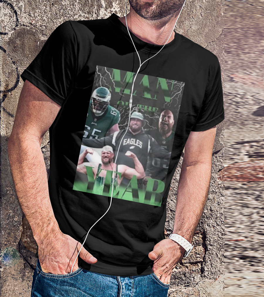 Man Of The Year Eagles Lane Johnson Player T-Shirt