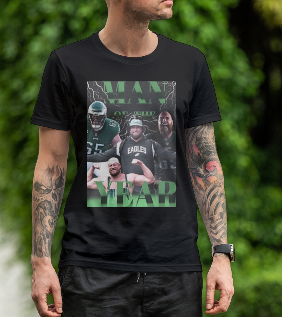 Man Of The Year Eagles Lane Johnson Player T-Shirt