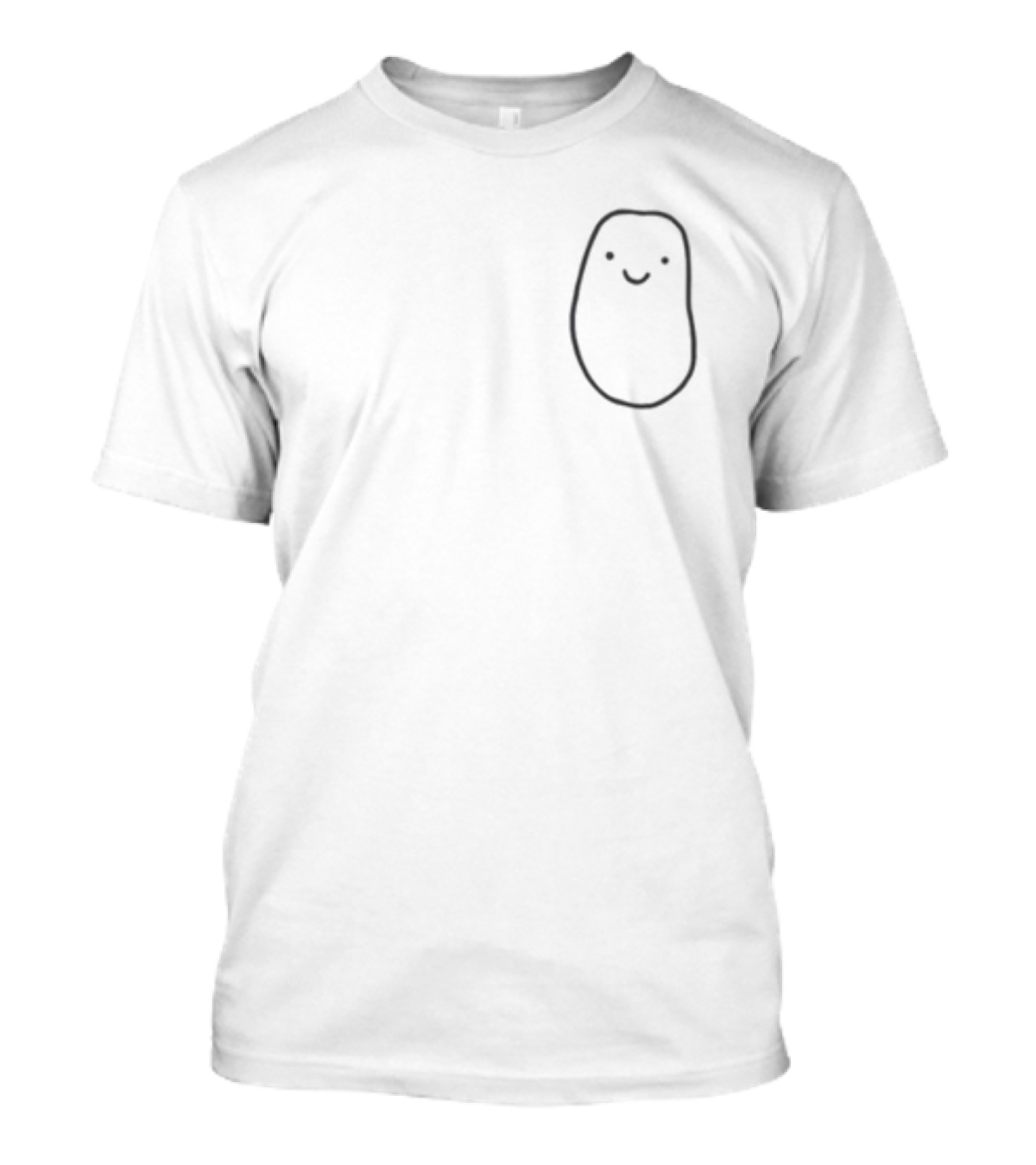 Happy Potato Flour Smiling Outline T-Shirt