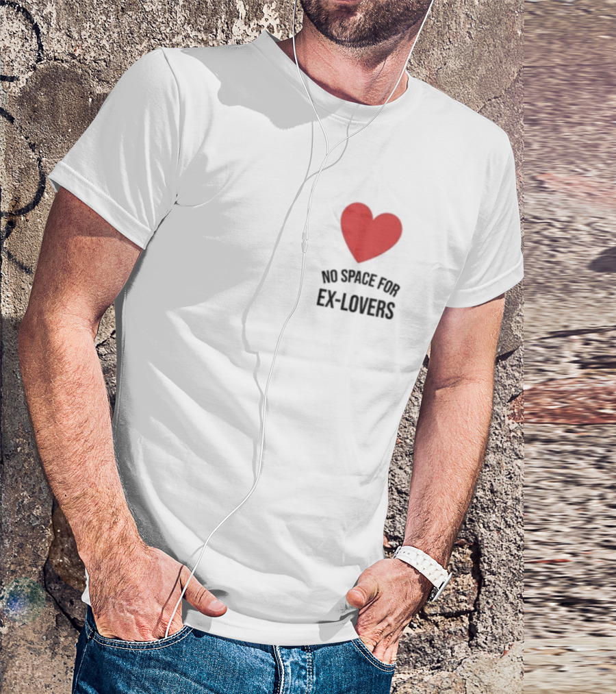 No Space For Ex Lovers Red Heart T-Shirt