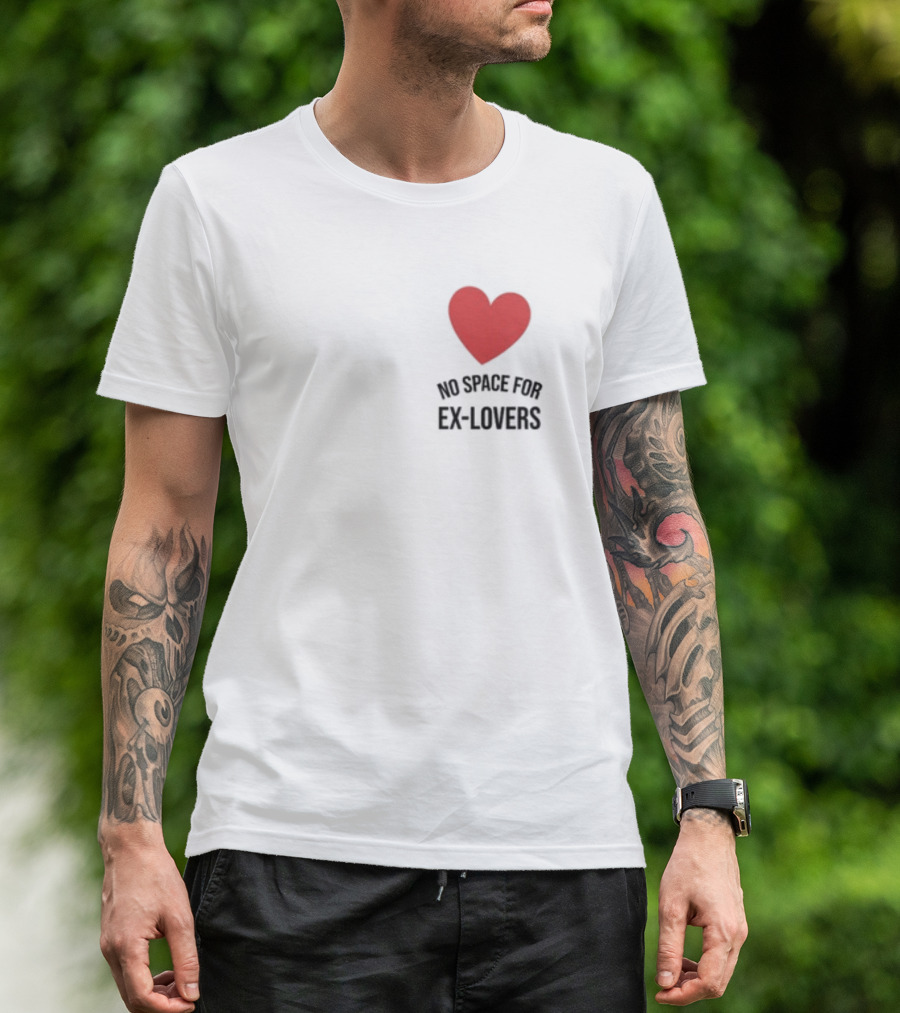 No Space For Ex Lovers Red Heart T-Shirt