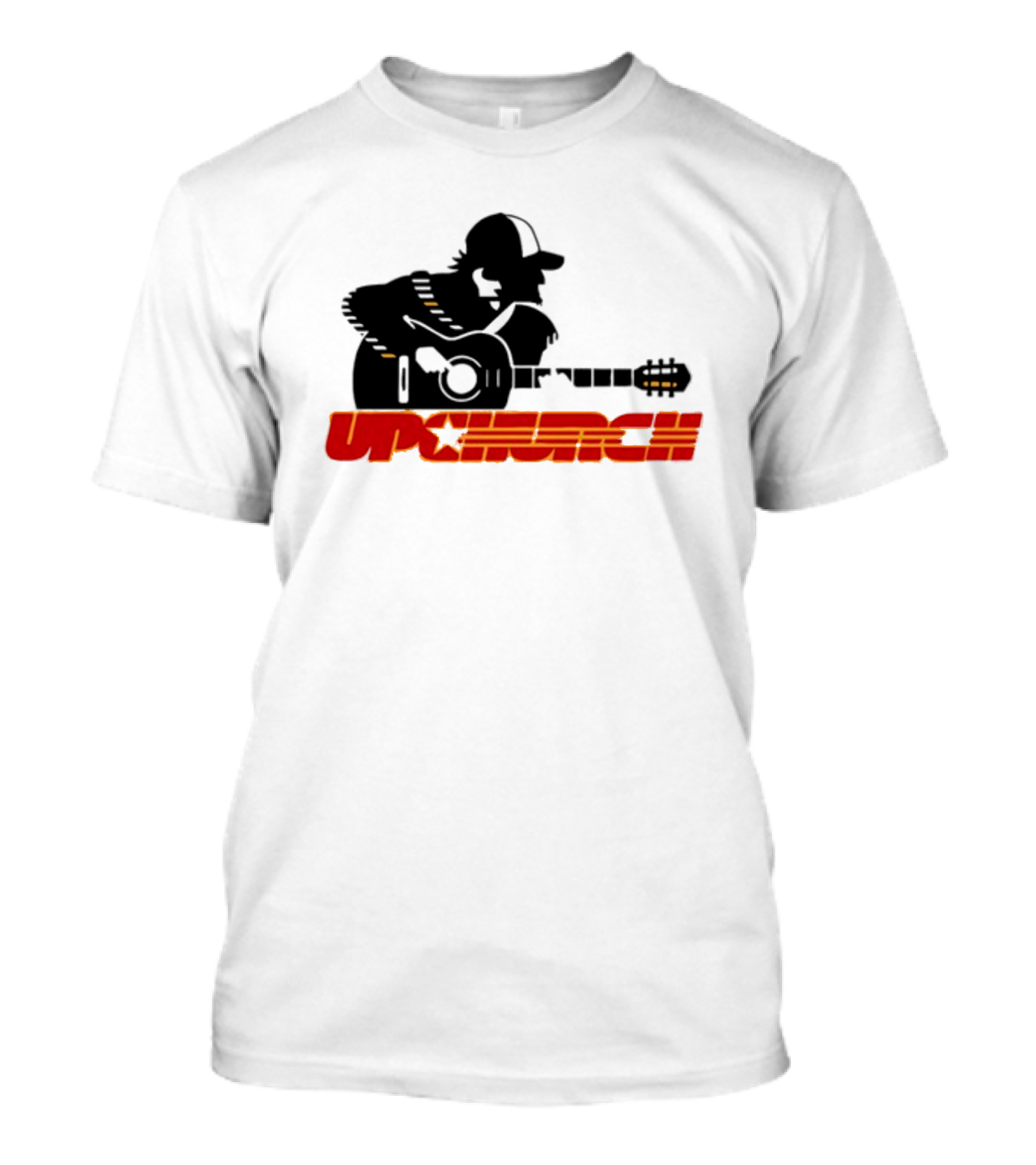 Upchurch Yellow Black Red Silhouette Guitar Player T-Shirt