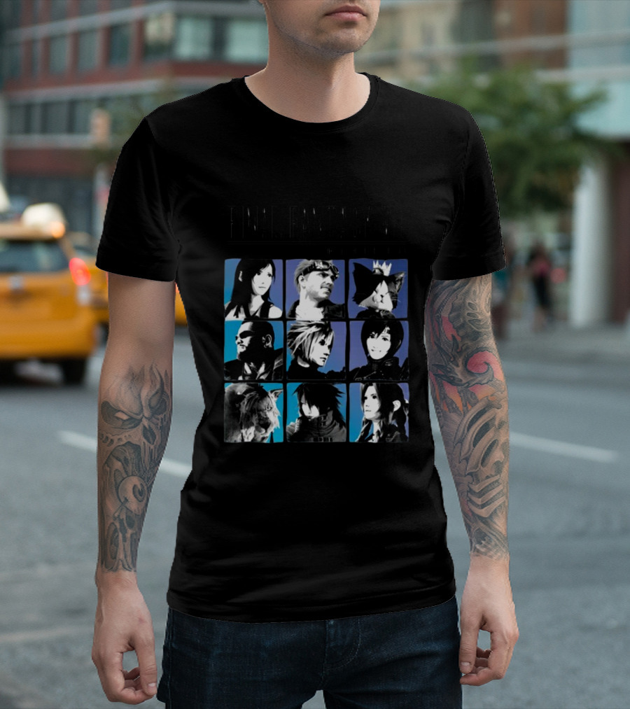 Final Fantasy VII Rebirth Character Collage T-Shirt