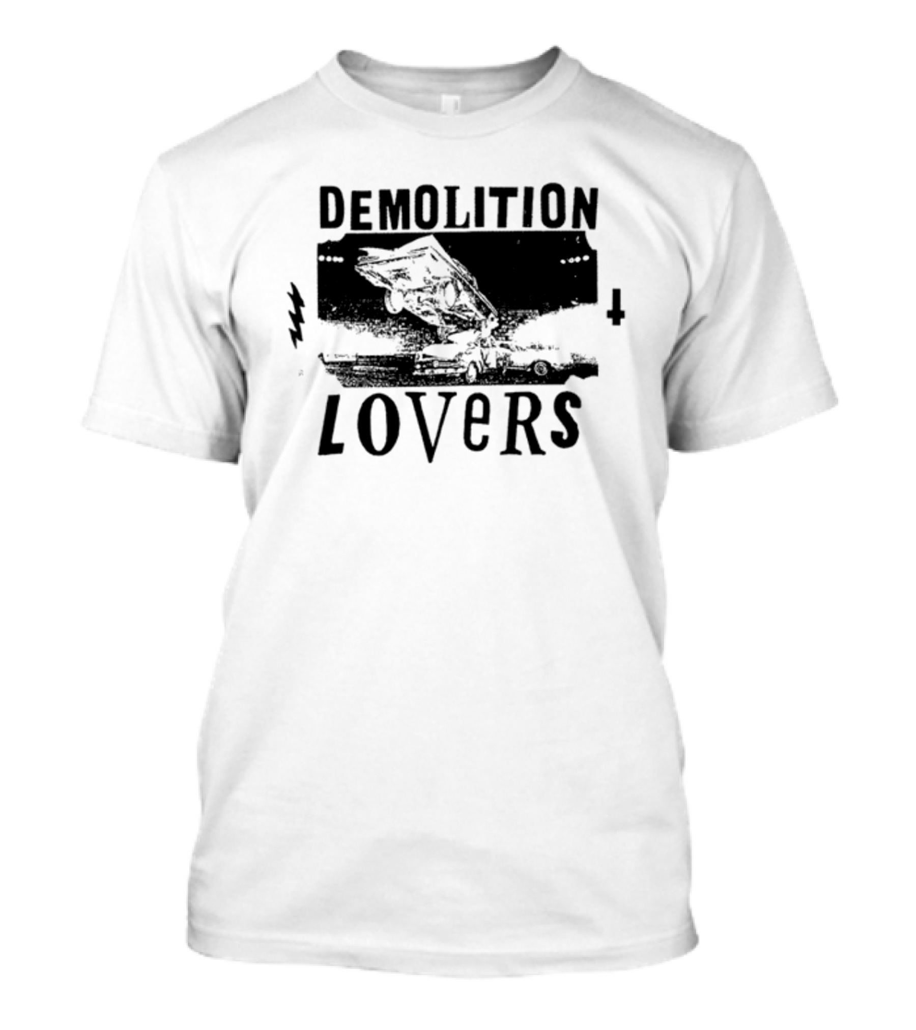 Catchinglizards Demolition Lovers Car Crash Scene T-Shirt