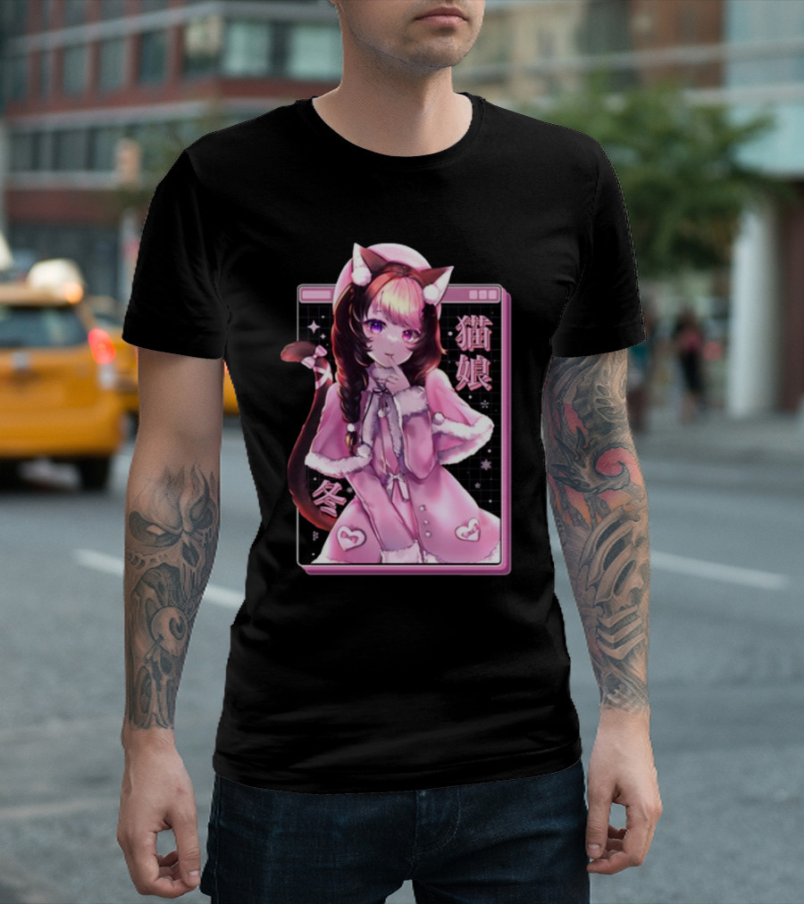 Uwumarket Strawberry Innocent Winter Nekomata Anime Aesthetic T-Shirt