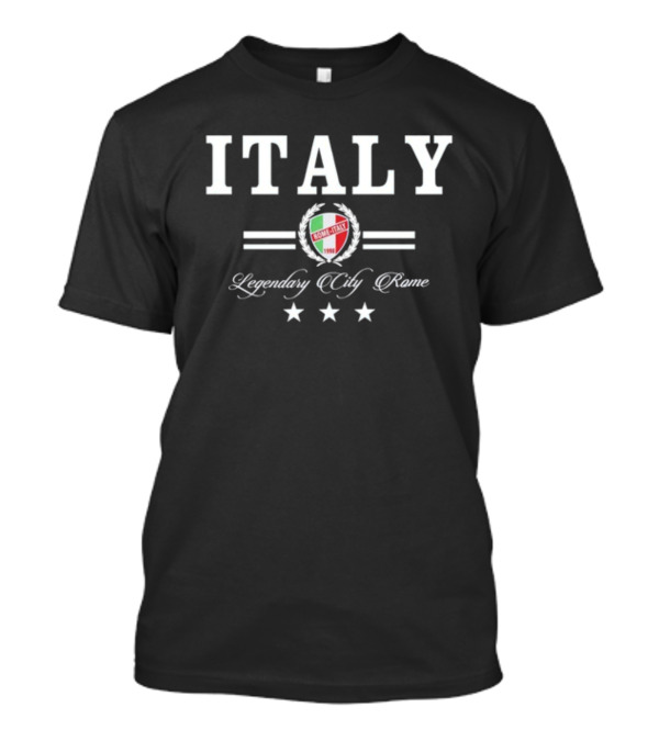 Italy Legendary City Rome 1998 Badge Stars T-Shirt