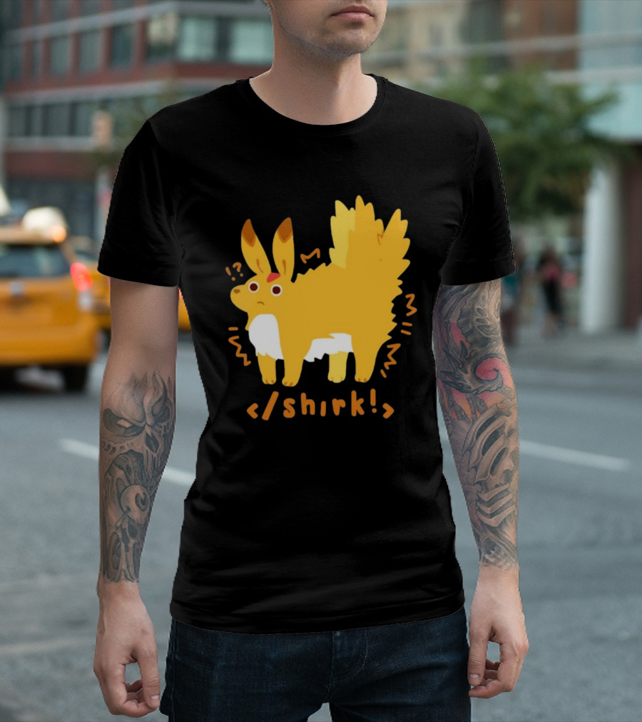 Fenrishion Pokemon Shirk Fluffy Jolteon Parody Quirky T-Shirt