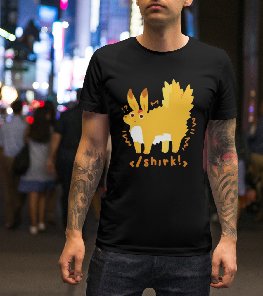 Fenrishion Pokemon Shirk Fluffy Jolteon Parody Quirky T-Shirt