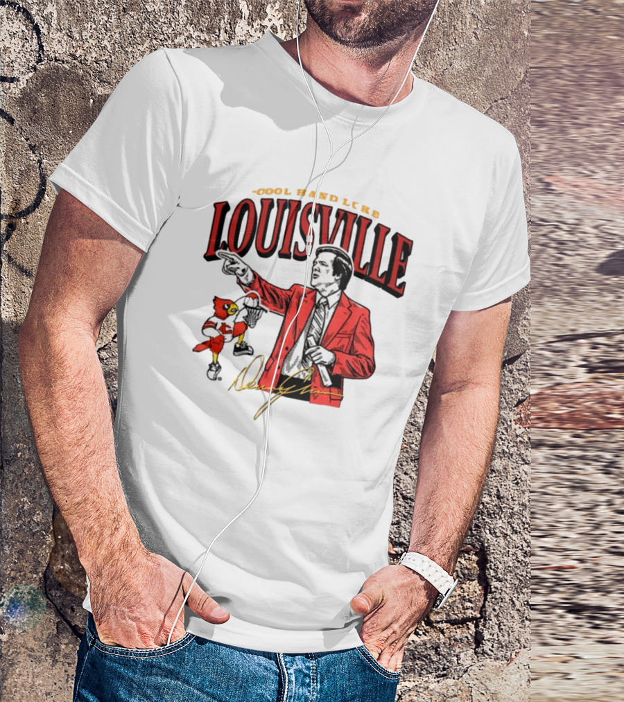 Louisville Cool Hand Luke Denny Crum 80s Throwback T-Shirt