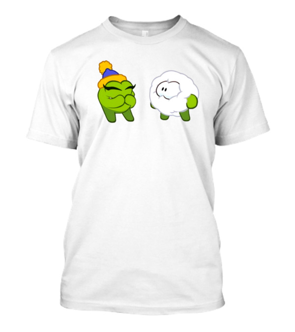 Cut The Rope Om Nom Winter With Snowball Character T-Shirt