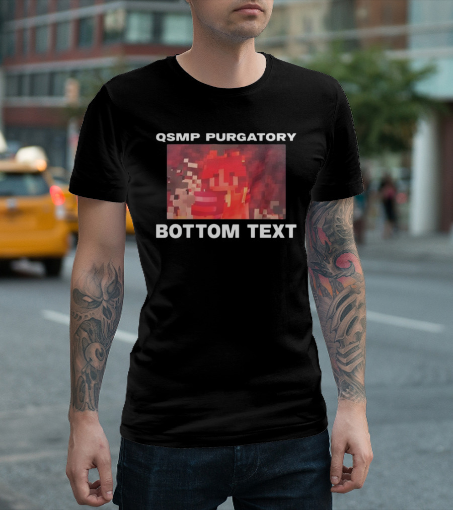 QSMP Purgatory Bottom Text Pixelated T-Shirt