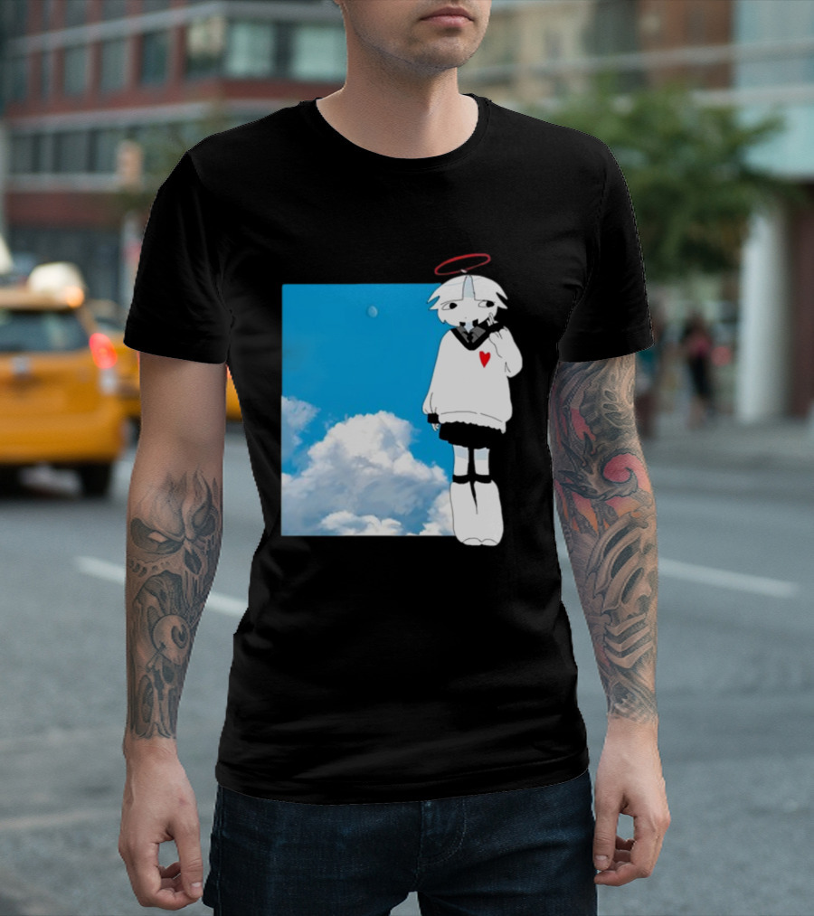 ChewChewer Loving Sky Cute Angel Halo Heart Clouds T-Shirt