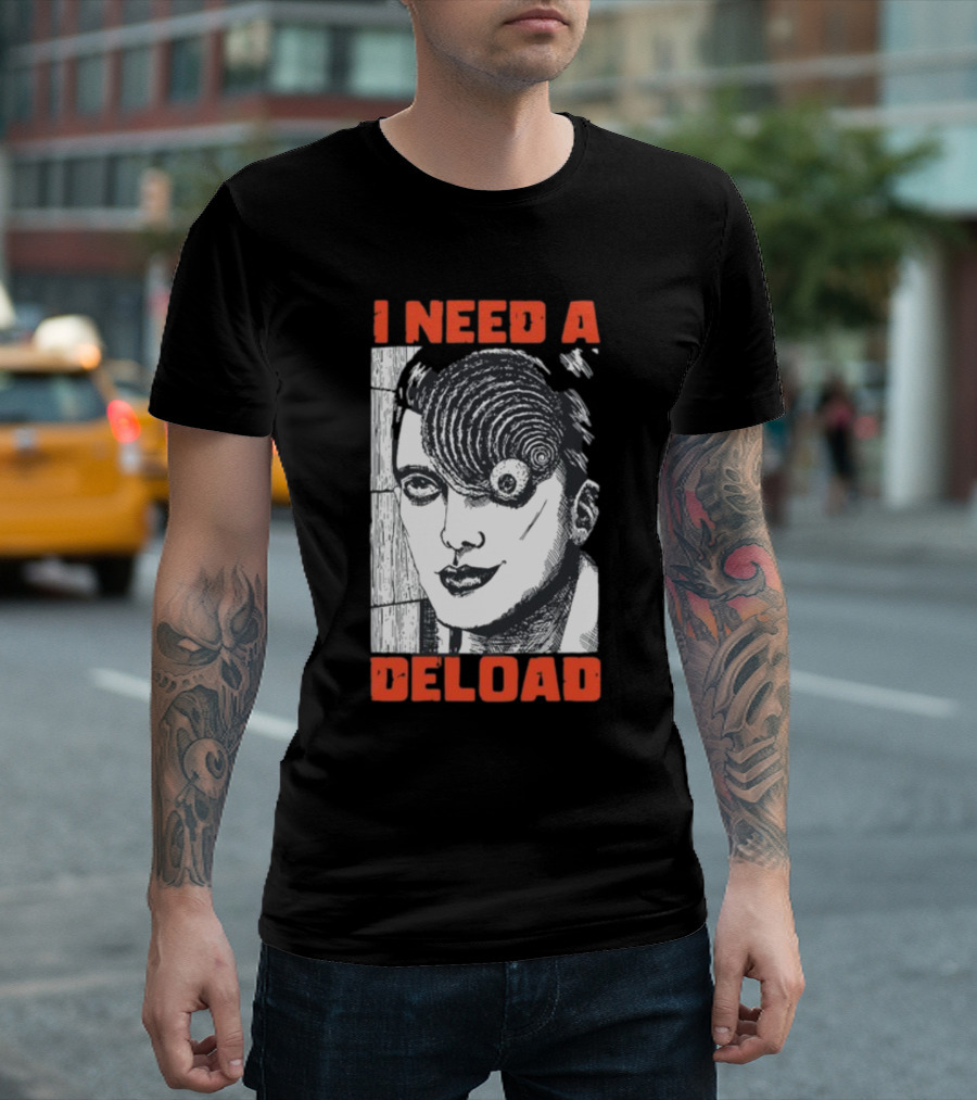 I Need A Deload Spiral Horror Comic T-Shirt