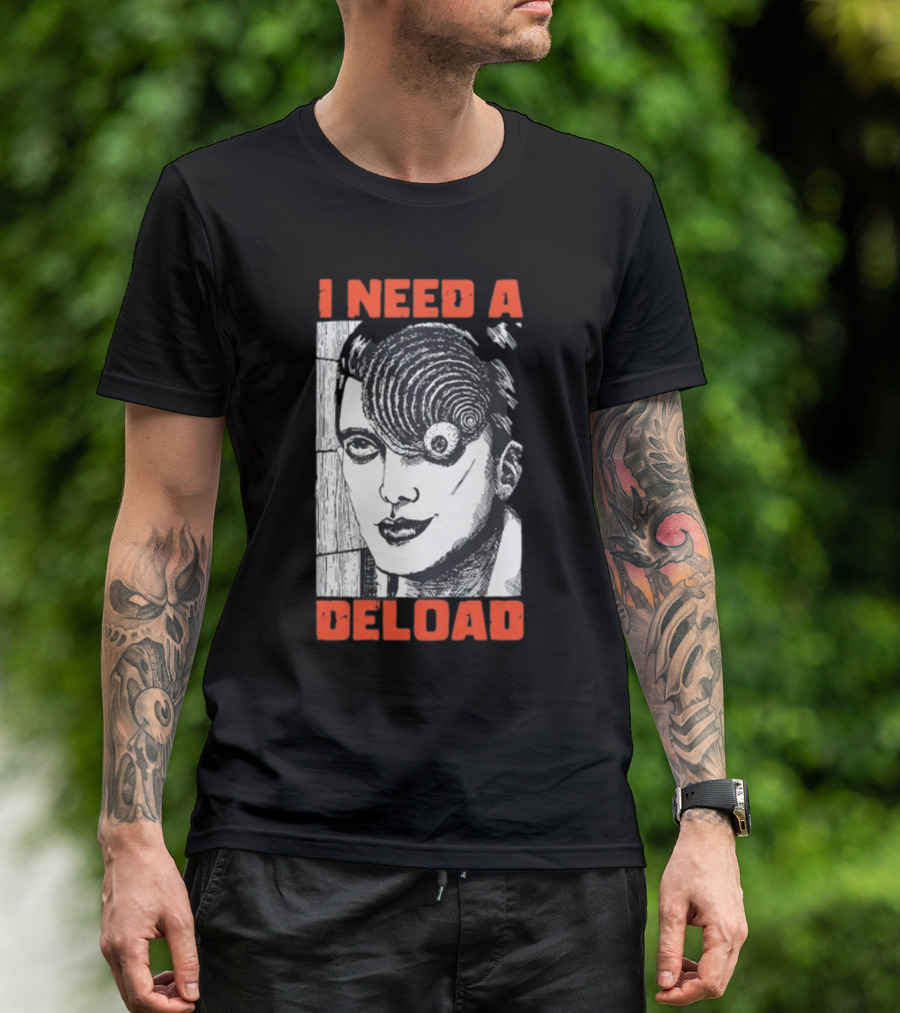 I Need A Deload Spiral Horror Comic T-Shirt
