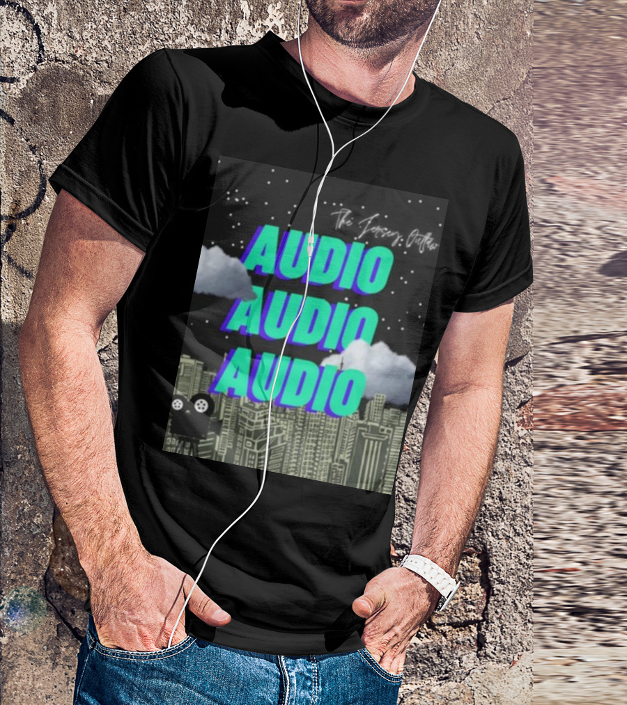 The Jersey Outlaw Audio Audio Audio Cityscape Night Scene T-Shirt