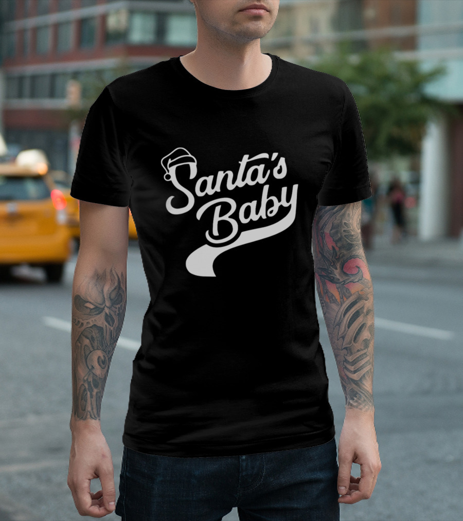 Santa's Baby Santa Hat Holiday Fun T-Shirt