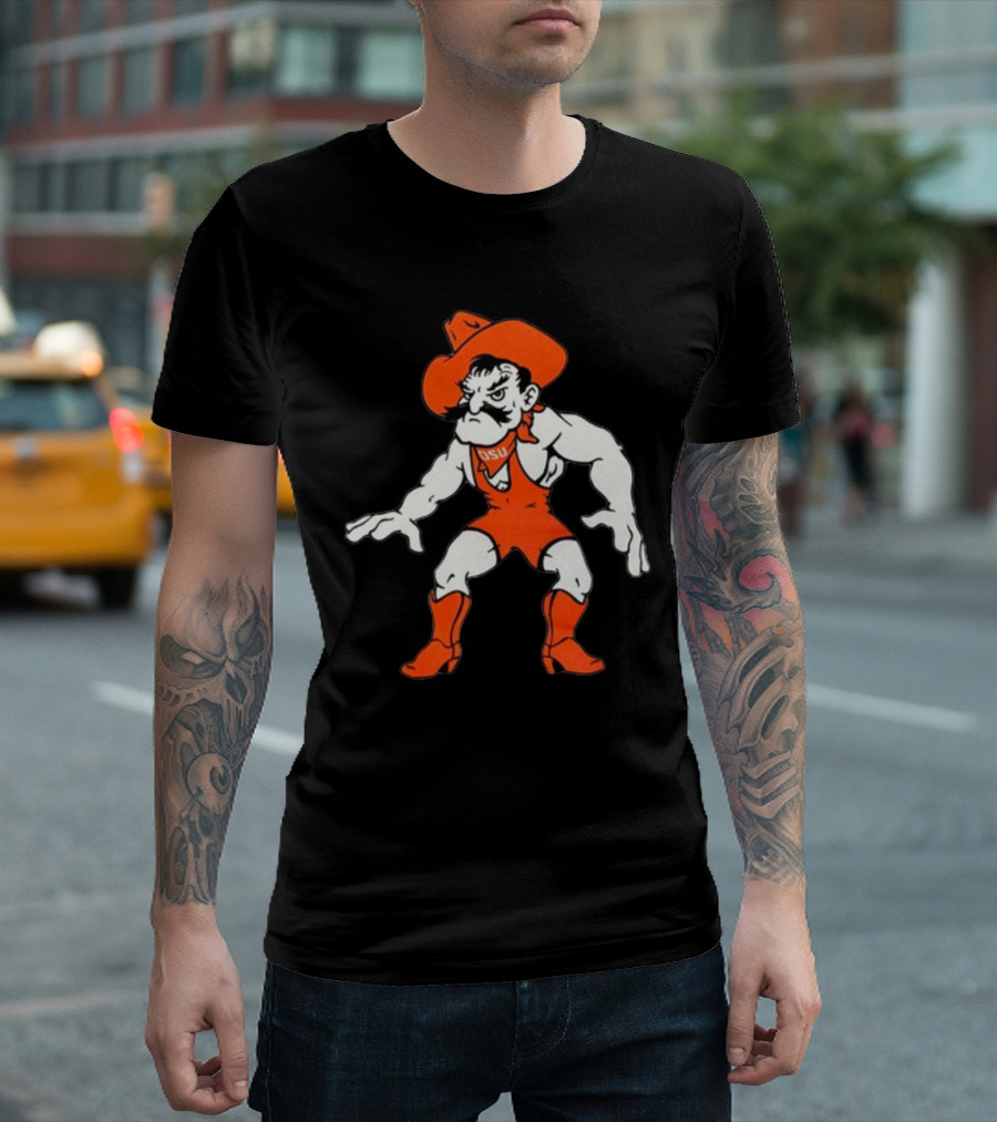 Pistol Pete OSU Wrestling Mascot Cowboy T-Shirt
