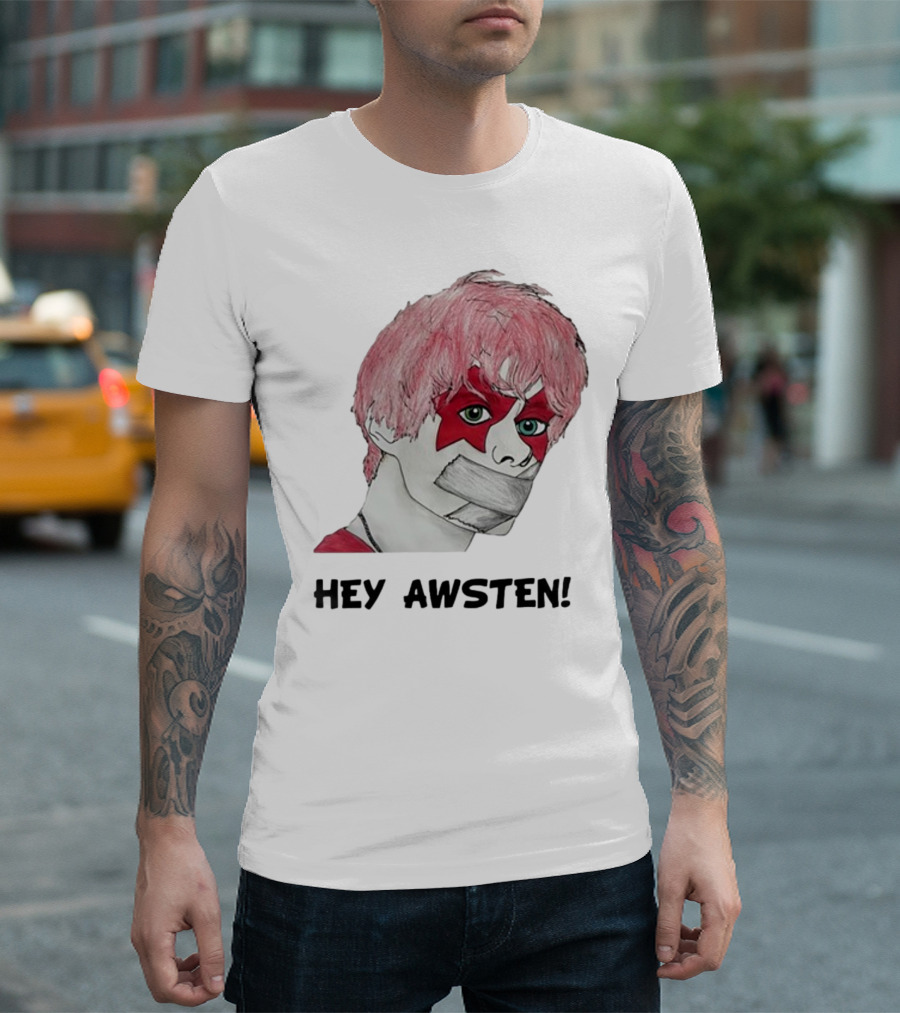 Hey Awsten Are You Gonna Play Sneaking Out Of Heaven Masked Punk T-Shirt
