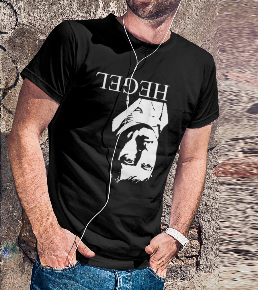 Marx Hegel Upside Down Text Image T-Shirt
