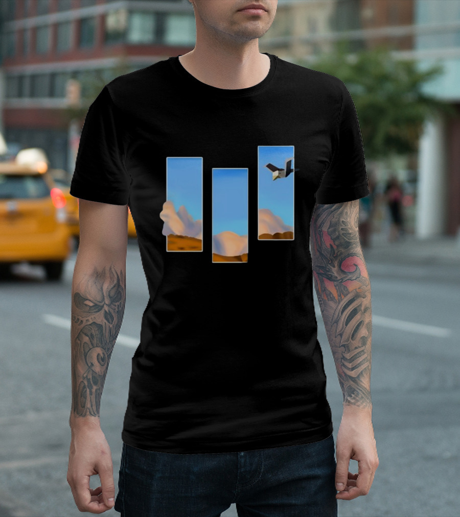 Rae Abroadwaybug Lovejoy Pebble Brain Ep Fanmade Sky and Clouds with Bird T-Shirt