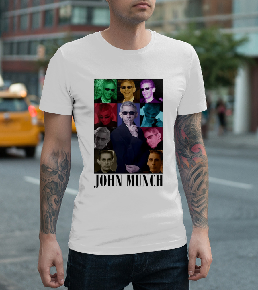 John Munch Multicolor Photo Collage T-Shirt