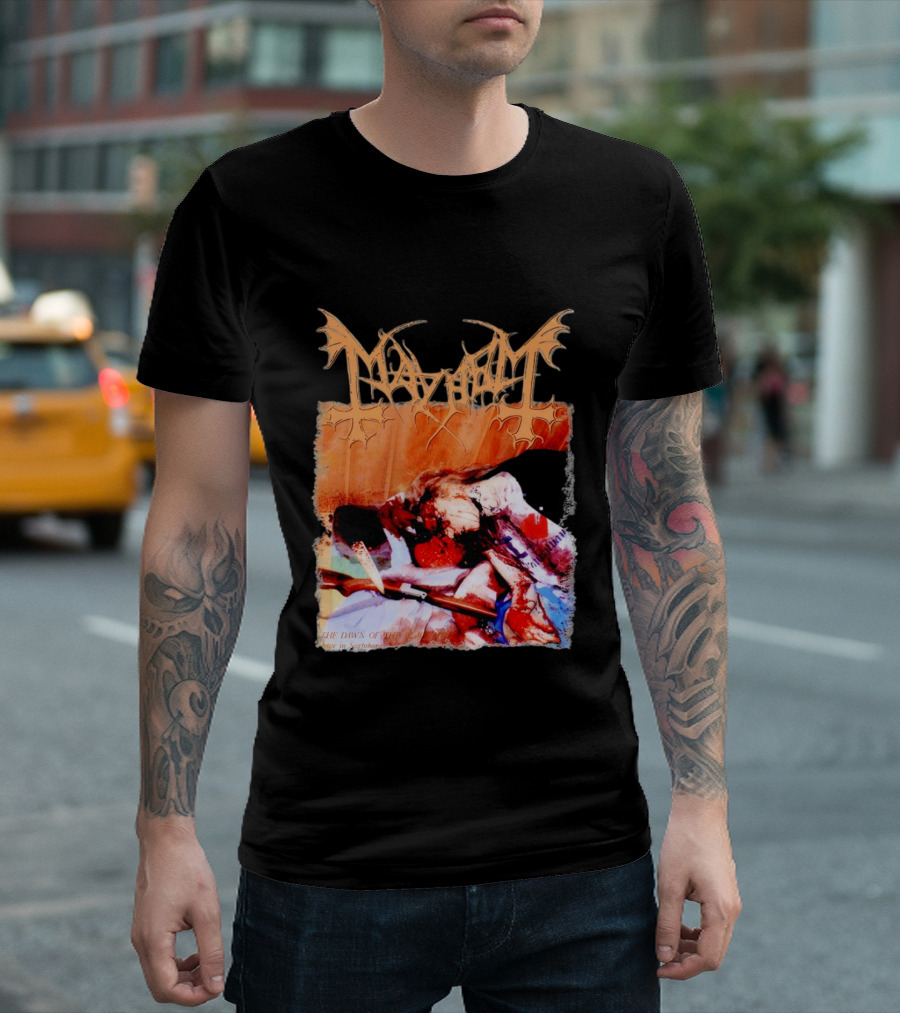 Mayhem Norwegian Black Metal The Dawn Of The Black Hearts T-Shirt