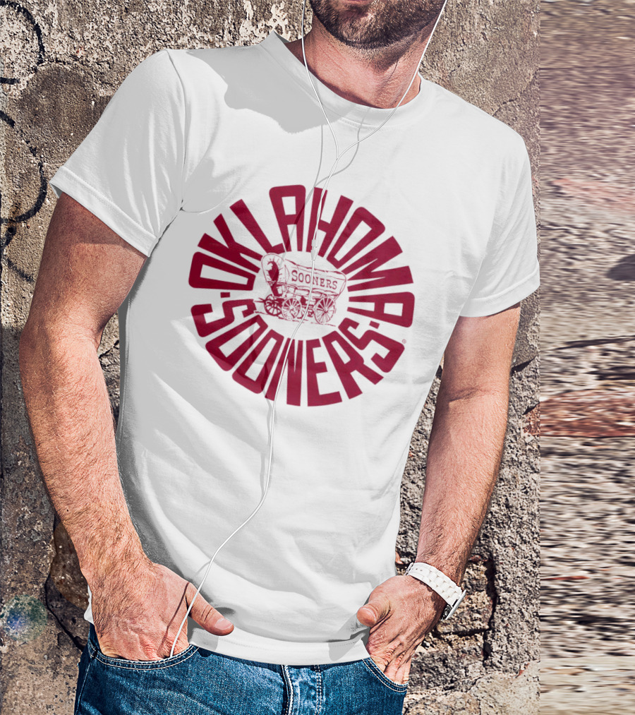 Oklahoma Sooners Covered Wagon Circle T-Shirt